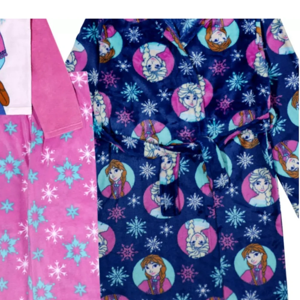 DISNEY Girls Frozen 2 Princess Elsa Anna Pajama Cover Bath Robe Set